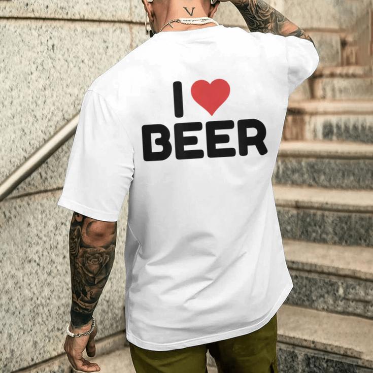 アイラブビール メンズTシャツ バックプリント 彼への贈り物