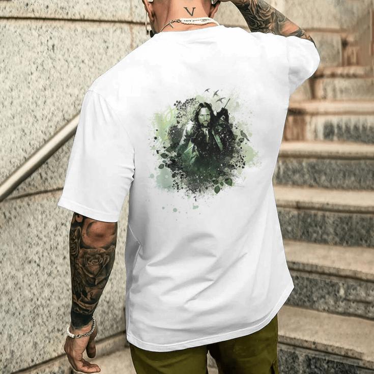 アラゴルン 北のレンジャー ファンタジー戦士の森 Papl3459 メンズTシャツ バックプリント 彼への贈り物