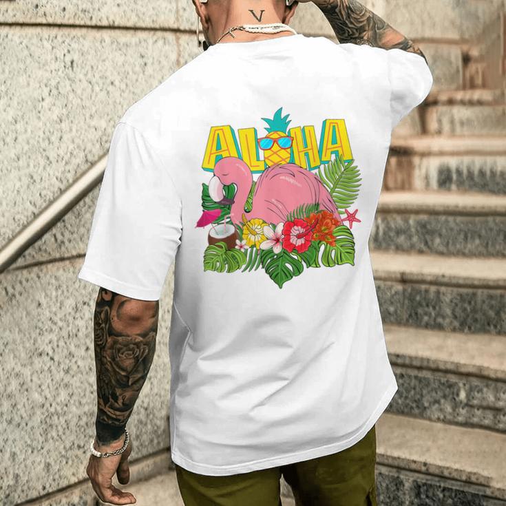 アロハシャツ ハワイアン フラミンゴ キッズ ティーン ガールズ 幼児 メンズTシャツ バックプリント 彼への贈り物