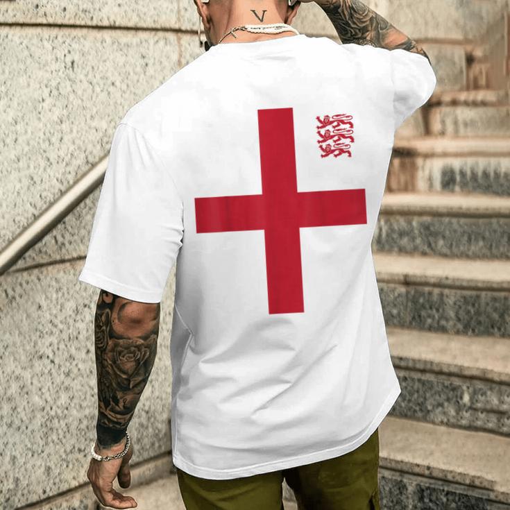 イングランドサッカージャージ。 メンズTシャツ バックプリント 彼への贈り物