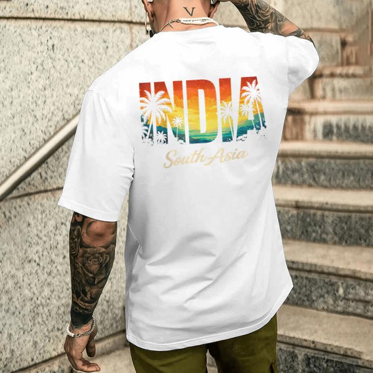 インド旅行お土産 メンズTシャツ バックプリント 彼への贈り物
