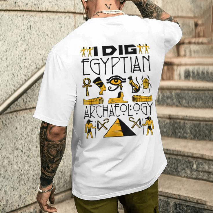 エジプト考古学 面白い クール 古代エジプトギフト ピラミッド メンズTシャツ バックプリント 彼への贈り物