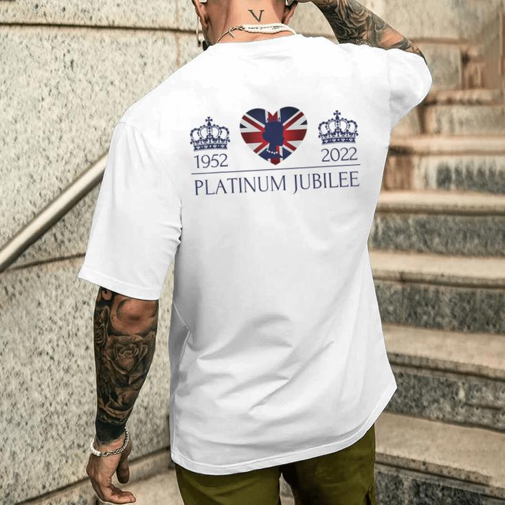 エリザベス女王プラチナジュビリー70年イギリス国旗 メンズTシャツ バックプリント 彼への贈り物