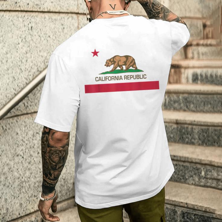 カリフォルニア州旗 メンズTシャツ バックプリント 彼への贈り物