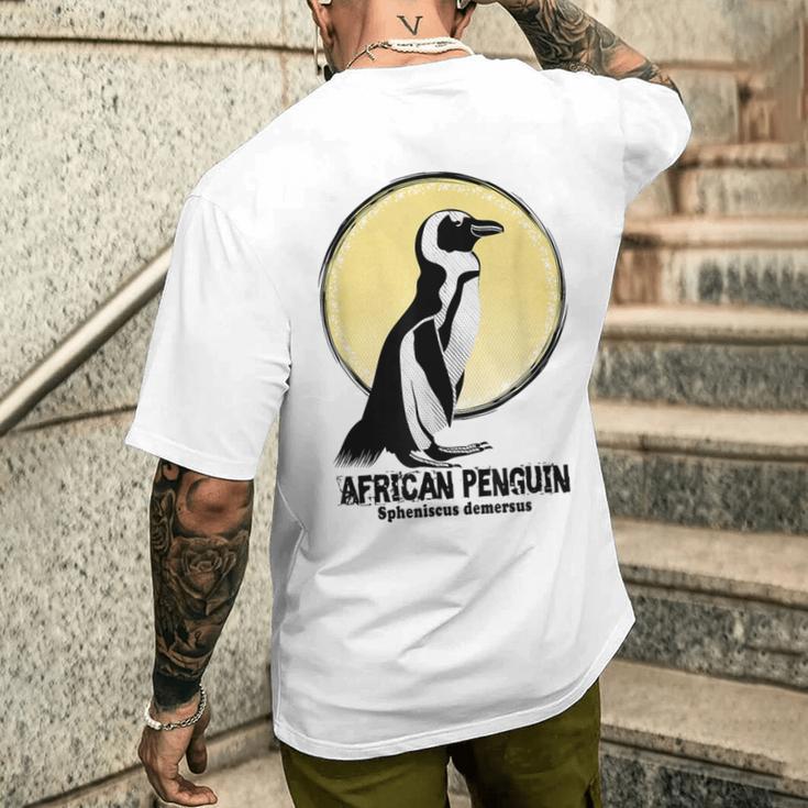 ケープペンギン African Penguin メンズTシャツ バックプリント 彼への贈り物