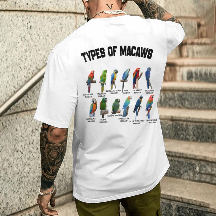 コンゴウインコの種類 面白い品種 コンゴウインコ ヴィンテージ オウム ファミリー メンズTシャツ バックプリント 彼への贈り物