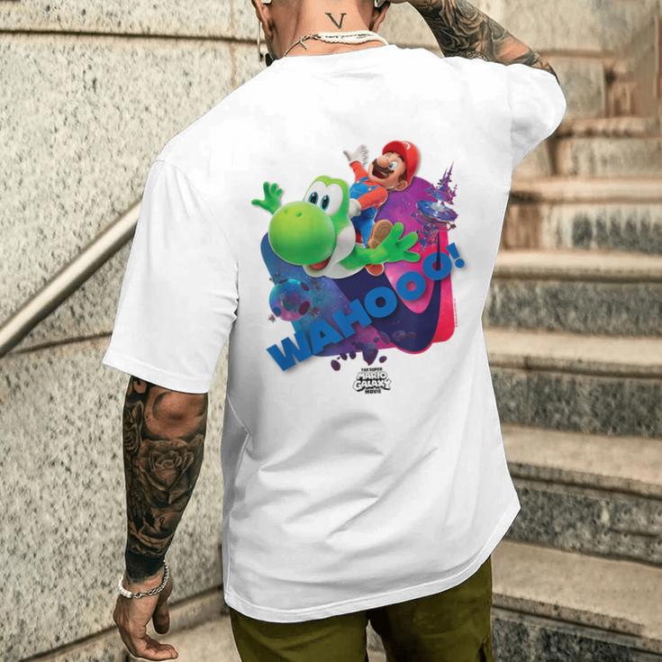 ザ・スーパーマリオギャラクシー・ムービー Wahootar Ride メンズTシャツ バックプリント 彼への贈り物