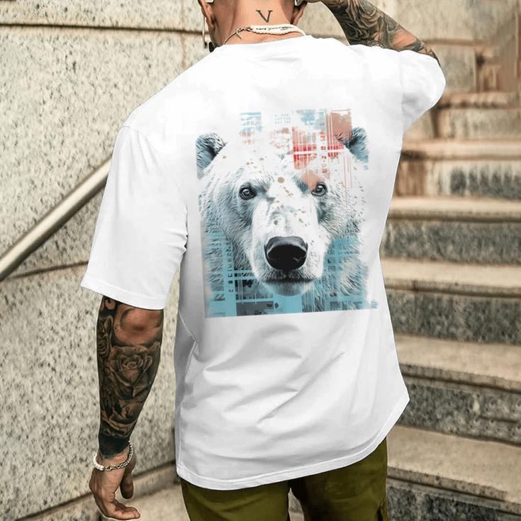 シロクマ 動物 グラフィック 描画 シロクマ メンズTシャツ バックプリント 彼への贈り物