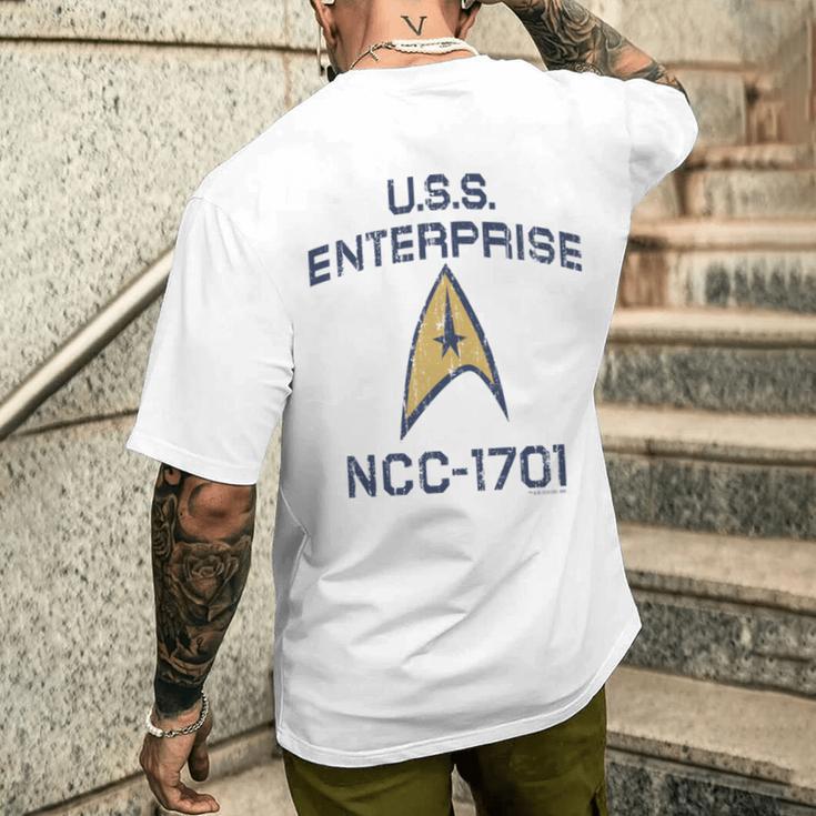 スタートレック オリジナルシリーズ エンタープライズ デルタ 長袖tシャツ メンズTシャツ バックプリント 彼への贈り物