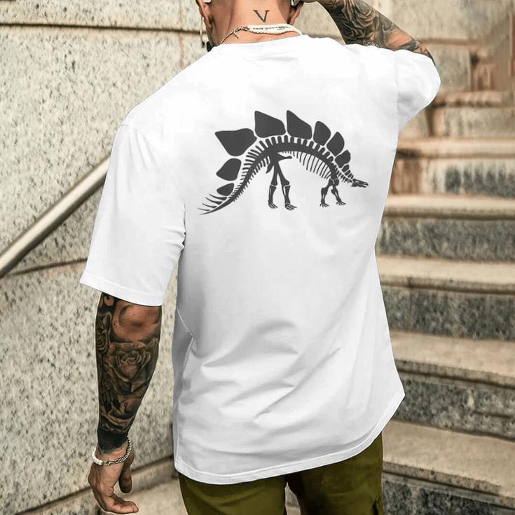 ステゴサウルス スケルトン ステゴサウルス 恐竜 メンズTシャツ バックプリント 彼への贈り物