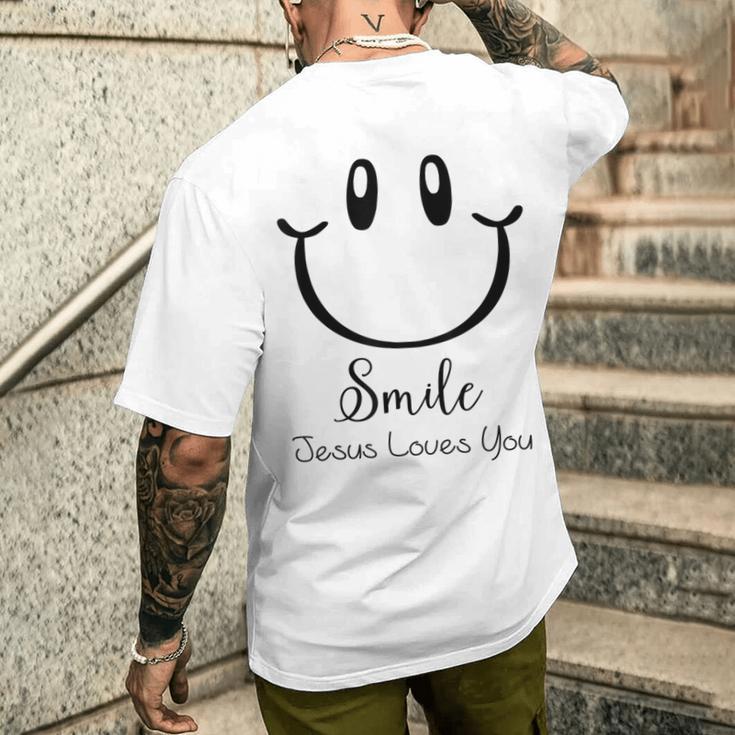 スマイルジーザスラブユー メンズTシャツ バックプリント 彼への贈り物