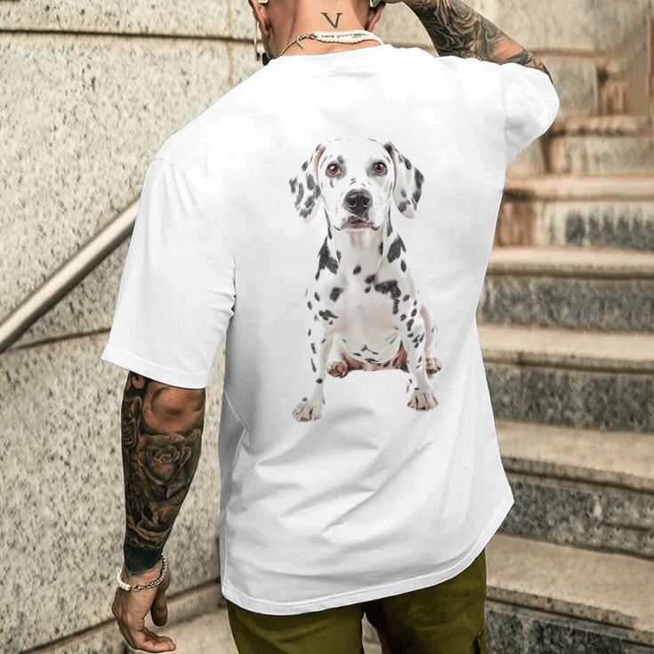 ダルメシアン 犬 モチーフ ペット アート ダルメシアン メンズTシャツ バックプリント 彼への贈り物