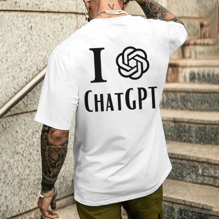 チャット Gpt が大好きです メンズTシャツ バックプリント 彼への贈り物
