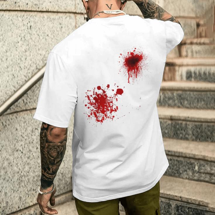 ハロウィン用血しぶき メンズTシャツ バックプリント 彼への贈り物