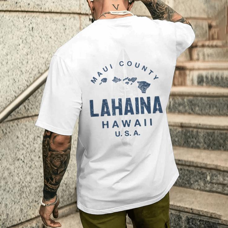 ハワイ ラハイナ マウイ ヴィンテージ ハワイ諸島 サーフ メンズTシャツ バックプリント 彼への贈り物