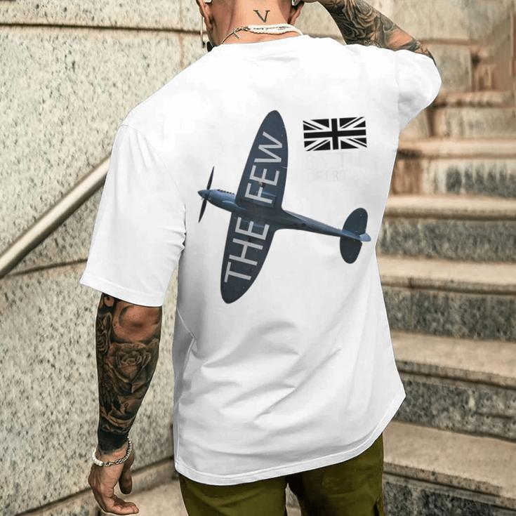 バトルオブブリテン イギリス空軍航空機 スピットファイア The Few War 飛行機 メンズTシャツ バックプリント 彼への贈り物