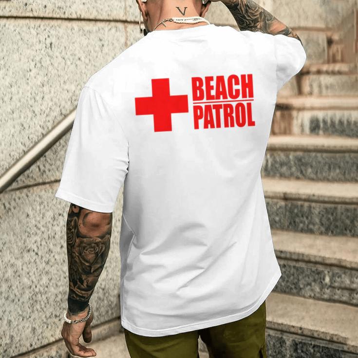 ビーチパトロール ライフガード サーフ レスキュー 長袖tシャツ メンズTシャツ バックプリント 彼への贈り物