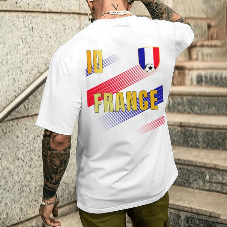 フランス国旗 フランスのプライド愛好家 メンズTシャツ バックプリント 彼への贈り物