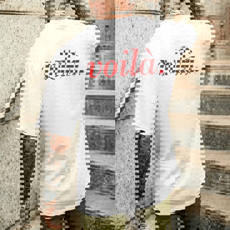 フランス語のことわざoila Paris 休暇 フランス語の引用 メンズTシャツ バックプリント 彼への贈り物