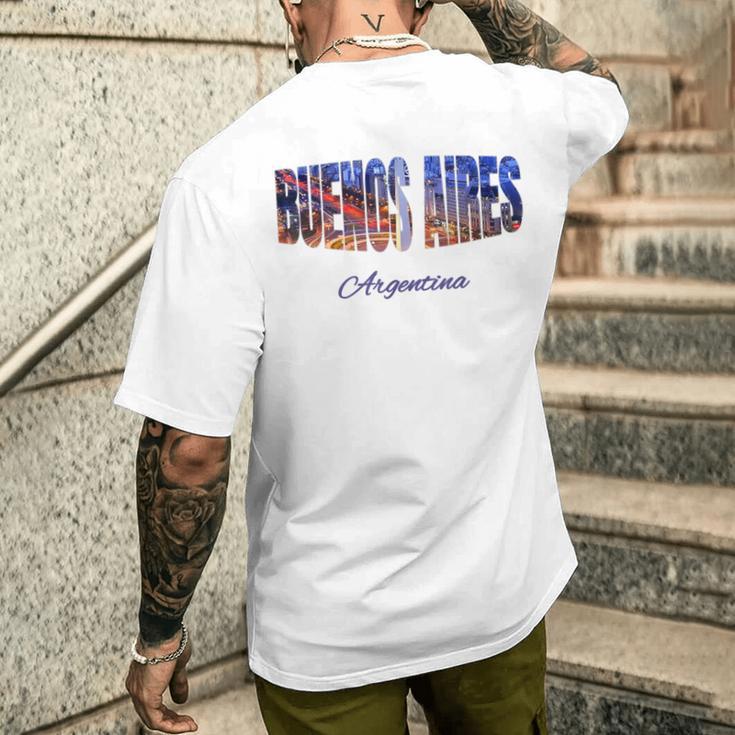 ブエノスアイレスアルゼンチン メンズTシャツ バックプリント 彼への贈り物