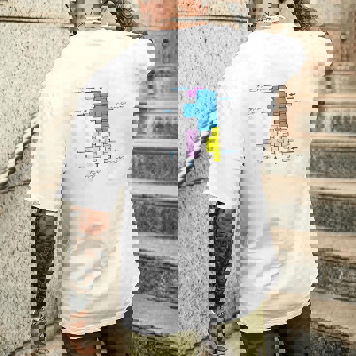 ミニ四駆 ギアイラストプリント メンズTシャツ バックプリント 彼への贈り物