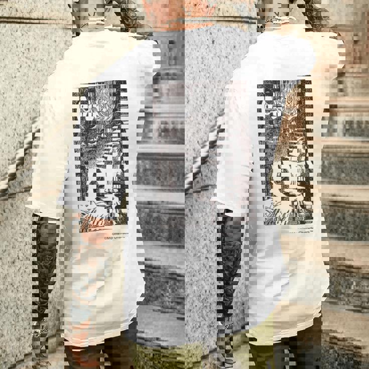 ムーミン 真夜中に起きる ムーミン谷の冬 メンズTシャツ バックプリント 彼への贈り物