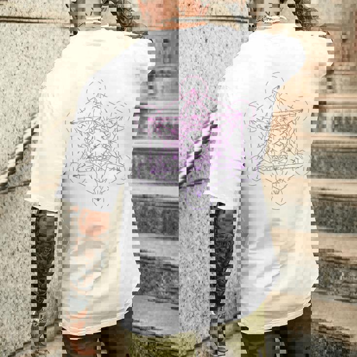 メタトロンキューブ 神聖幾何学 メンズTシャツ バックプリント 彼への贈り物