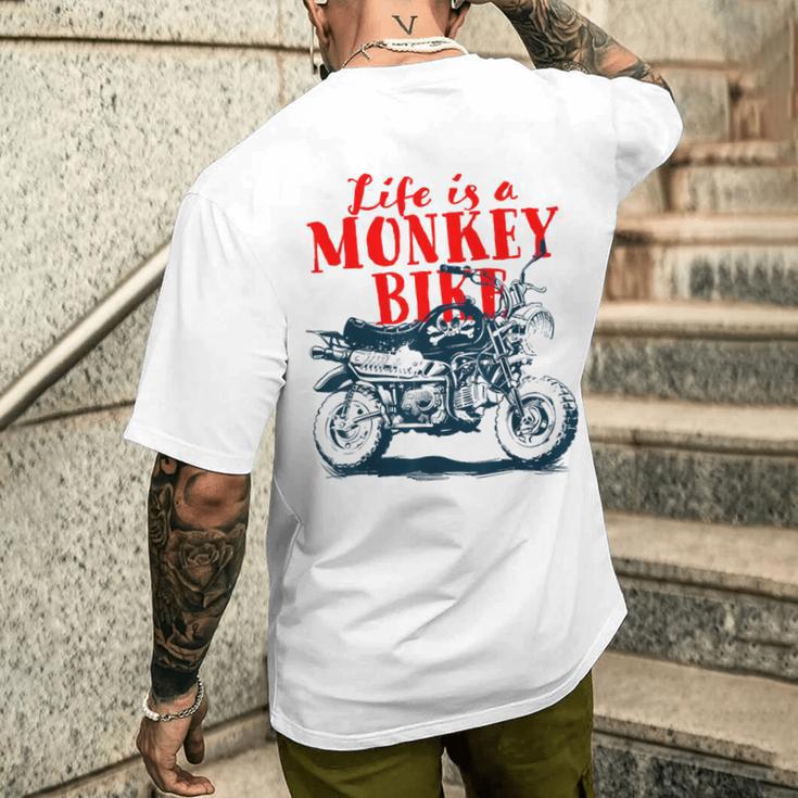 モンキーバイクバイク メンズTシャツ バックプリント 彼への贈り物