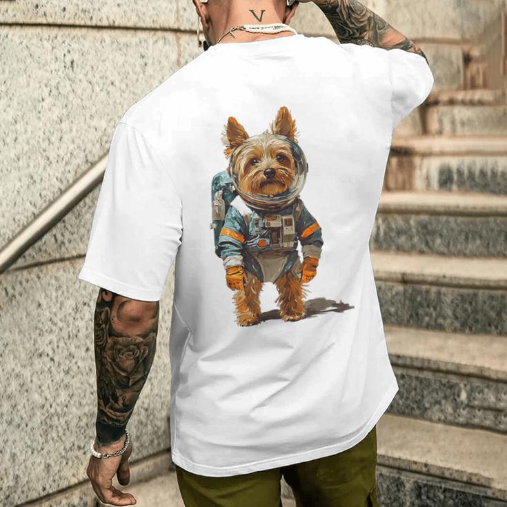 ヨークシャーテリア 犬 グラフィック ペット ヨークシャーテリア メンズTシャツ バックプリント 彼への贈り物