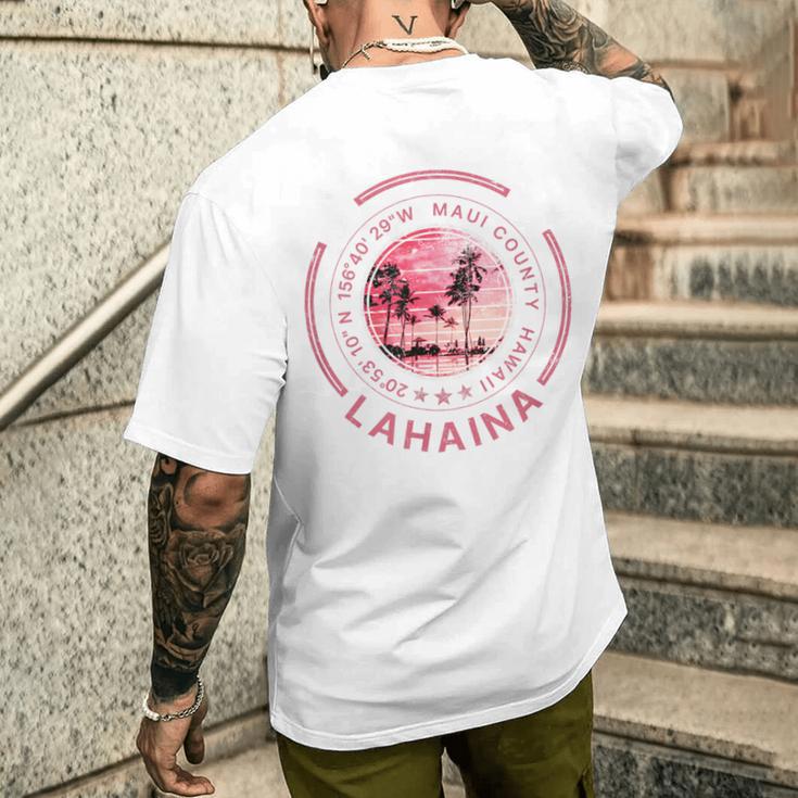ラハイナ ハワイ マウイ レトロ ハワイアン メンズTシャツ バックプリント 彼への贈り物