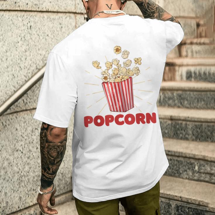 レトロポップコーン メンズTシャツ バックプリント 彼への贈り物