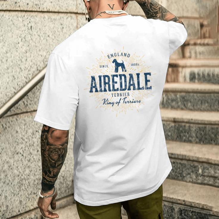ヴィンテージ エアデール・テリア レトロ メンズTシャツ バックプリント 彼への贈り物