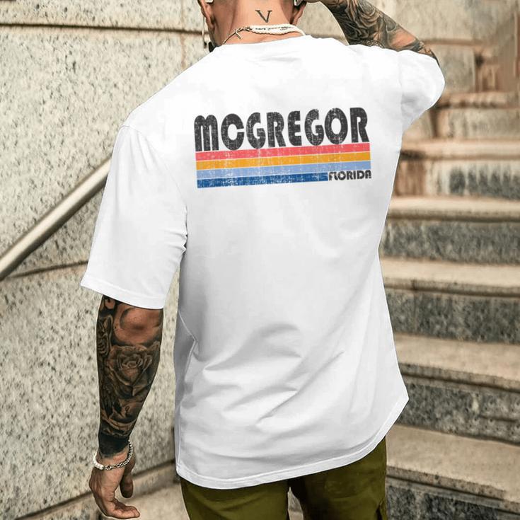 ヴィンテージ70年代80年代スタイルフロリダ州マクレガー。 メンズTシャツ バックプリント 彼への贈り物
