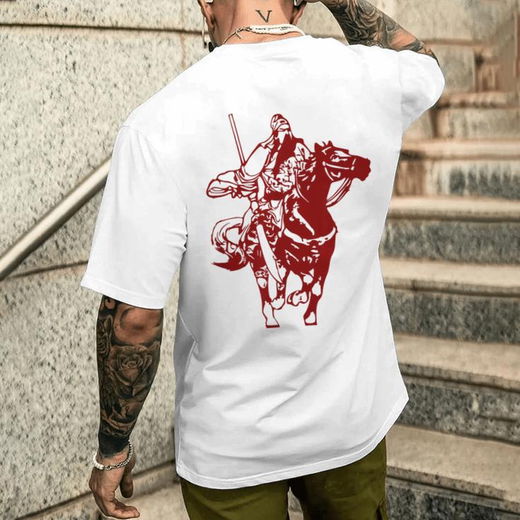 中国三国志将 関羽 関雲昌 メンズTシャツ バックプリント 彼への贈り物