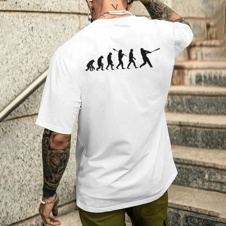 人類進化野球 メンズTシャツ バックプリント 彼への贈り物