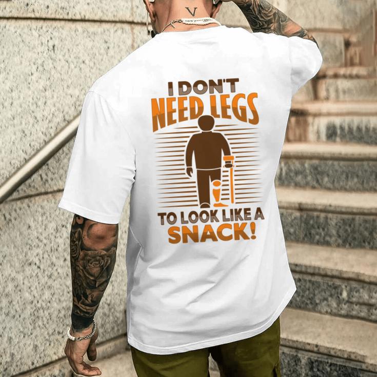 切断者ジョーク 脚切断者のための義足デザイン 長袖tシャツ メンズTシャツ バックプリント 彼への贈り物