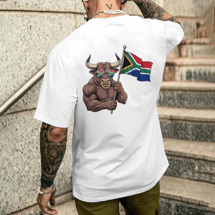 南アフリカ 国旗 南アフリカのルーツ メンズTシャツ バックプリント 彼への贈り物