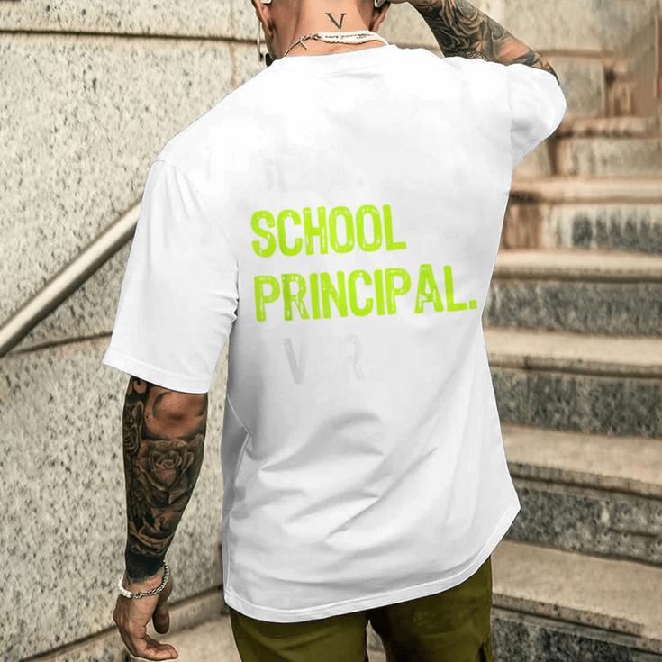 史上最高の校長 メンズTシャツ バックプリント 彼への贈り物