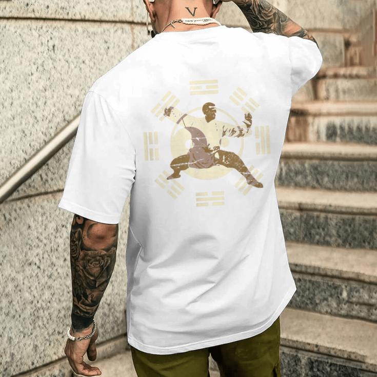 太極拳 太極拳 中華武道 メンズTシャツ バックプリント 彼への贈り物