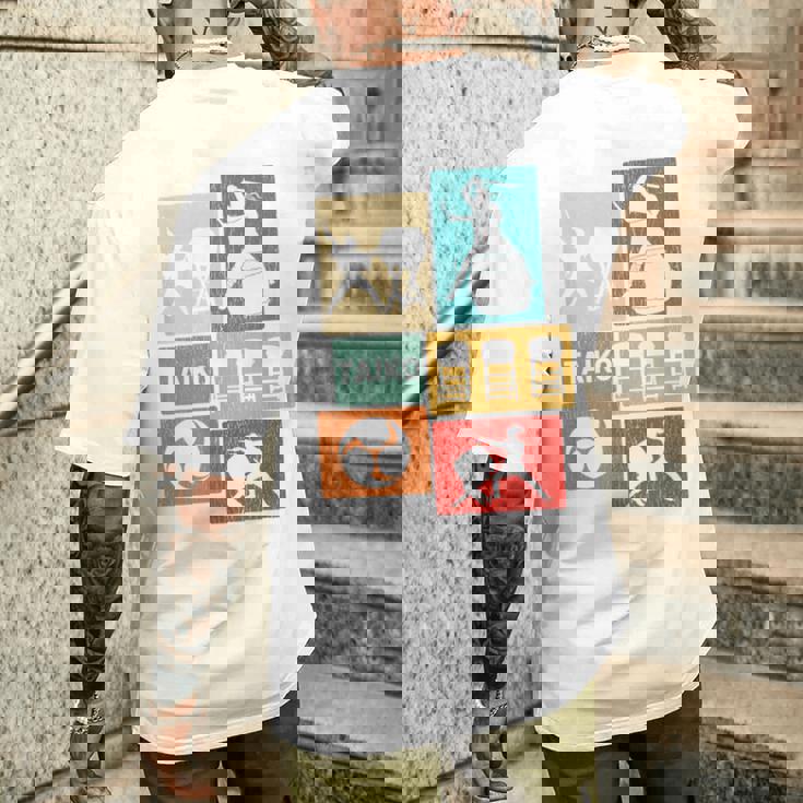 太鼓 みつどもえ ヴィンテージ 太鼓ドラマー メンズTシャツ バックプリント 彼への贈り物