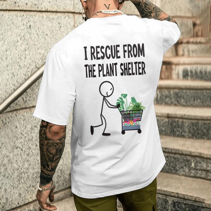 庭師、植物 メンズTシャツ バックプリント 彼への贈り物