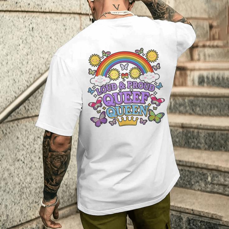 恥ずかしいクィーフ クイーン キューフィング 不適切なおなら キューフィング メンズTシャツ バックプリント 彼への贈り物