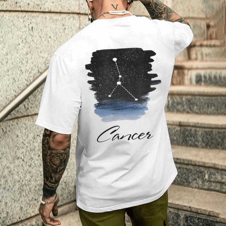星座 星座 パターン かに座 ホロスコー メンズTシャツ バックプリント 彼への贈り物