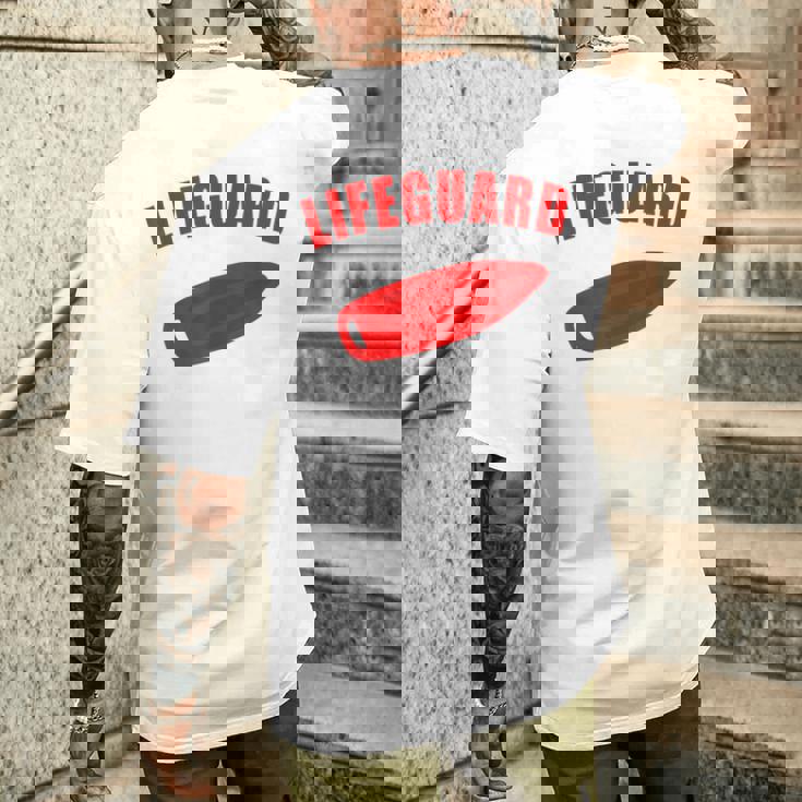 水泳 ライフガード レディース メンズ 水泳 楽しい メンズTシャツ バックプリント 彼への贈り物