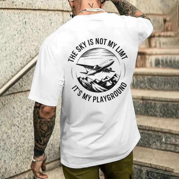 空は私の限界ではない 飛行機デザイン メンズTシャツ バックプリント 彼への贈り物