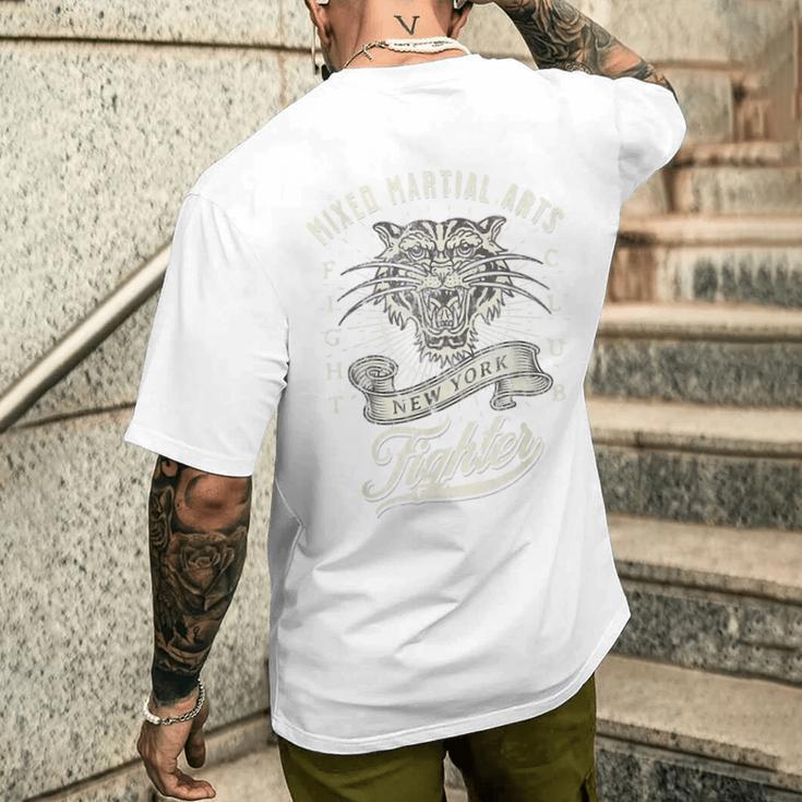 総合格闘技 タイガー ジム ヴィンテージ レトロ メンズTシャツ バックプリント 彼への贈り物