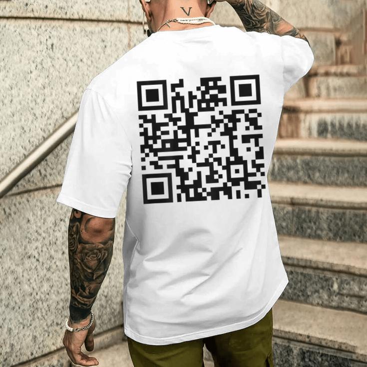 裏面面白いqr Fck You Code 中指言葉 メンズTシャツ バックプリント 彼への贈り物