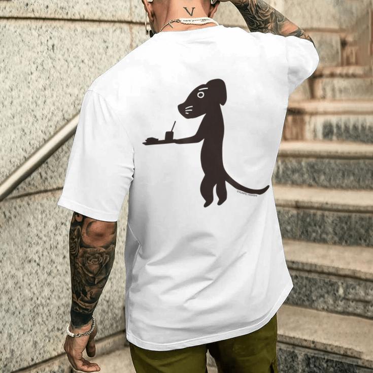 詩とメルヘン 東君平 インド洋の犬 メンズTシャツ バックプリント 彼への贈り物