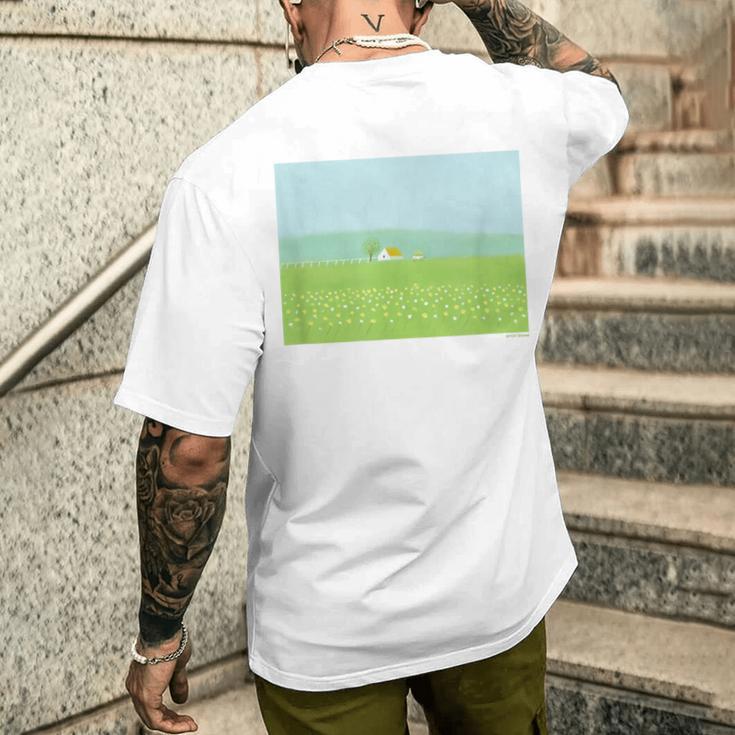 詩とメルヘン 葉祥明 穏やかな時 メンズTシャツ バックプリント 彼への贈り物