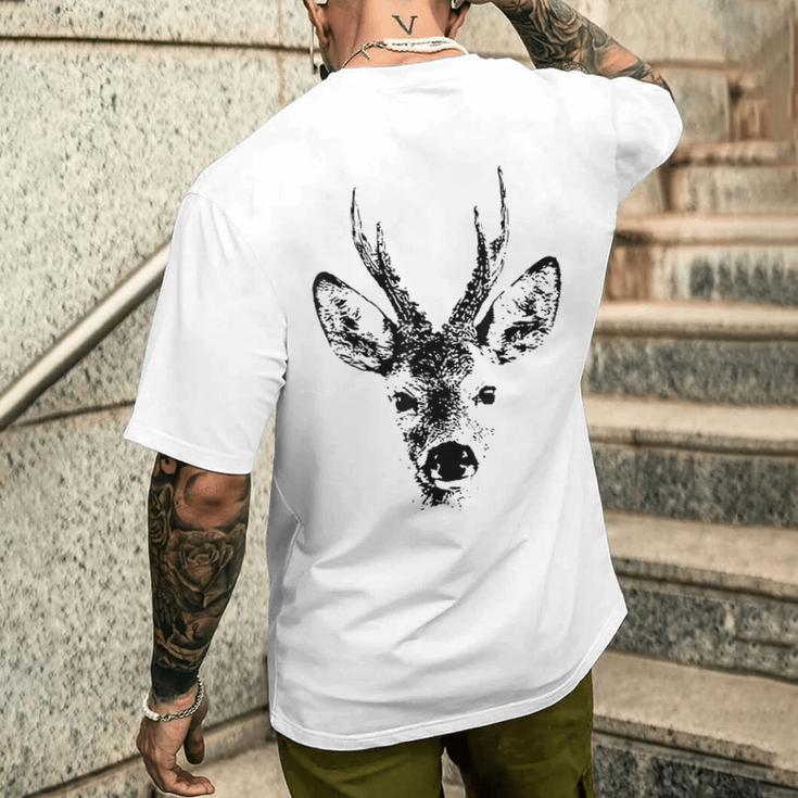 鹿 ハンターハンティング メンズTシャツ バックプリント 彼への贈り物